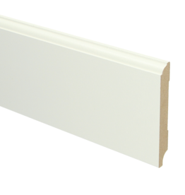MDF Eigentijdse plint 90x12 wit voorgel. RAL 9010