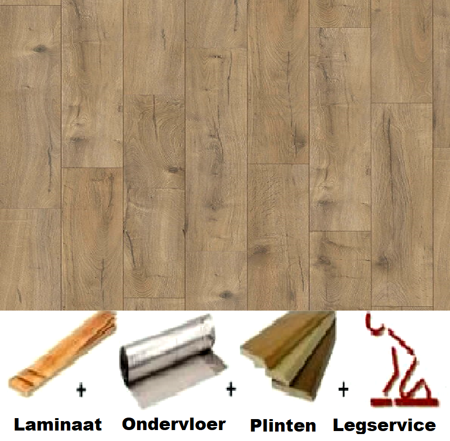 All-in Laminaat.  joka Manhattan City 432 NP 5546 Oak Atlas Brown V4 SP