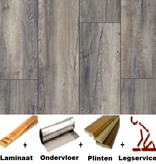 All-in Laminaat. Kronotex  8mm plank 3572 Harbour Oak Grey