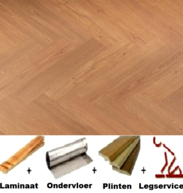 All-in Laminaat. Douwes Dekker Visgraat Pistache - PB 4V