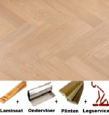 All-in Laminaat. Douwes Dekker Visgraat Amandel - PB 4V
