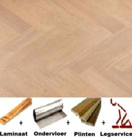 All-in Laminaat. Douwes Dekker Visgraat Amandel - PB 4V