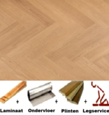 All-in Laminaat. Douwes Dekker Visgraat Cashew - PB 4V