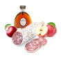 Gedroogde worst met Calvados en appel (Per 6 stuks)