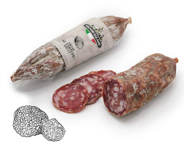 Salami met witte truffel vacuum verpakt