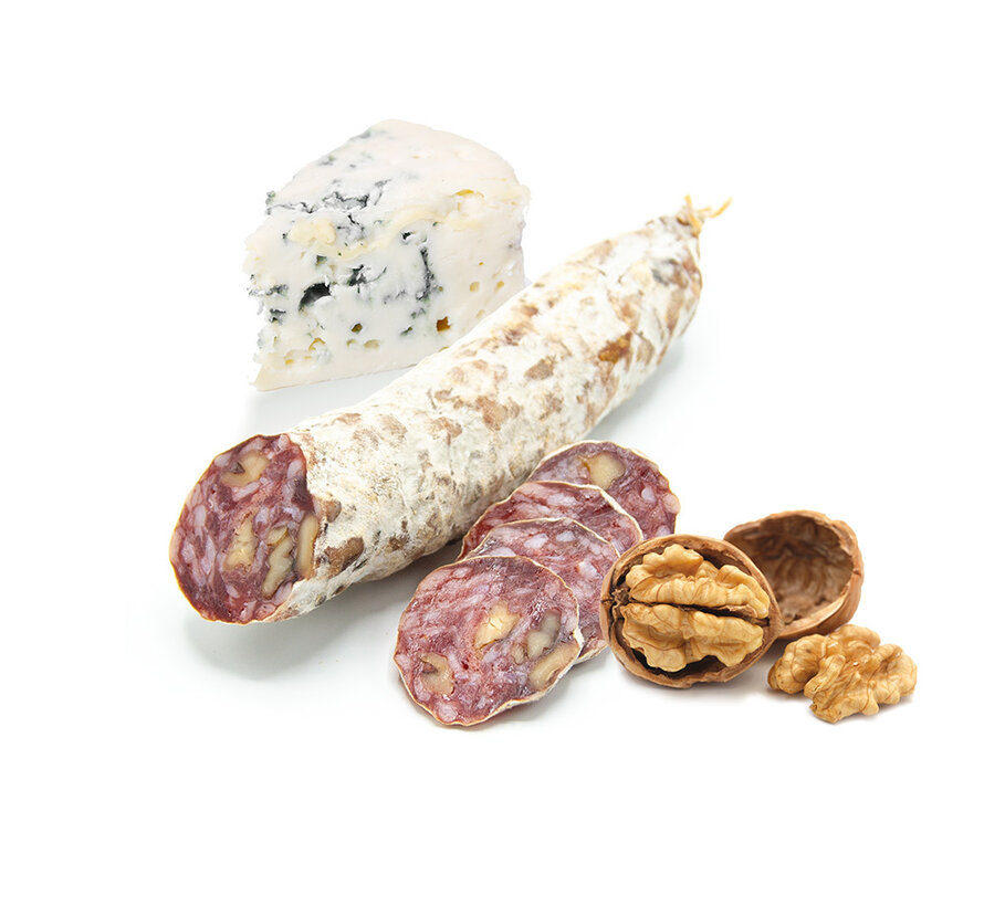 Gedroogde worst met roquefort en walnoot (Per 6 stuks)