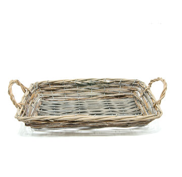 Mand met ijzeren frame rechthoek 38x24cm (10st) (Per 10 stuks)
