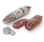 Salami met zwarte truffel vacuum verpakt