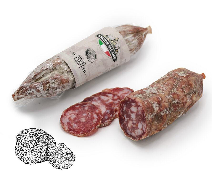 Salami met zwarte truffel vacuum verpakt