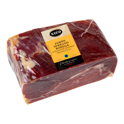 Heerlijke Serrano- en Iberico ham met standaard en mes in mooie verpakking