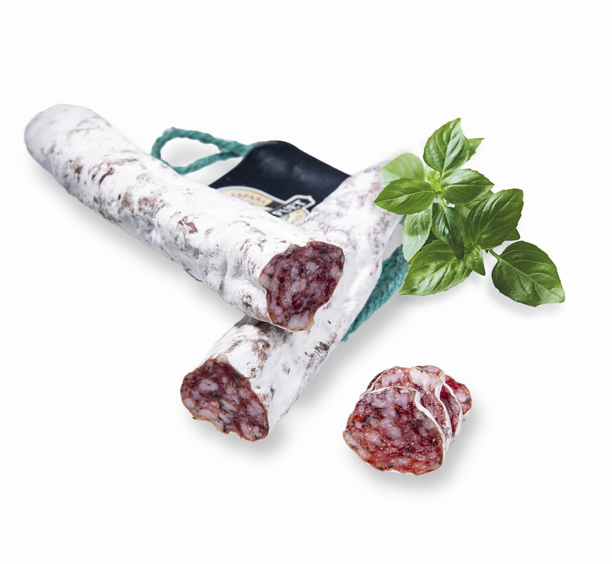 Spaanse gedroogde worst met basilicum (Per 5 stuks)