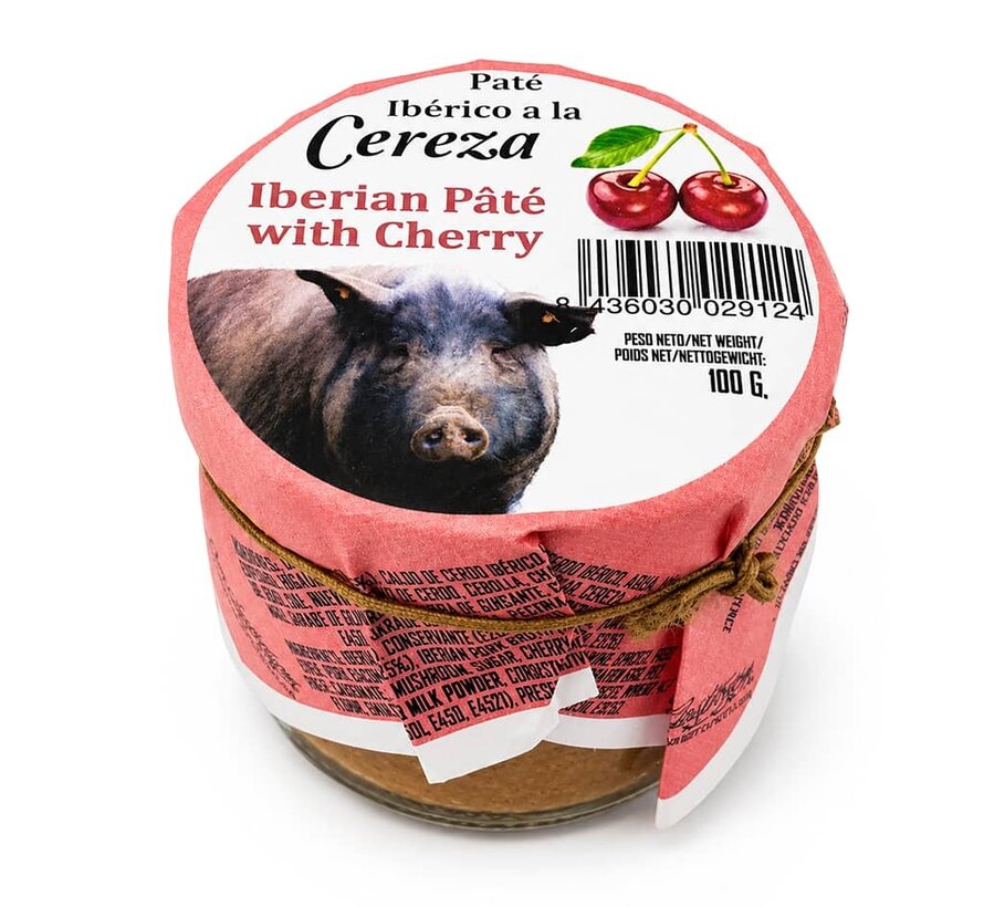 Spaanse pate van iberico zwijn met kersen (Per 12 stuks)