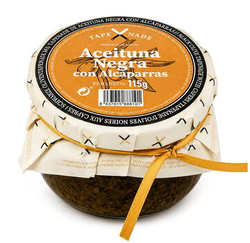 Zwarte olijven tapenade met kappertjes (Per 12 stuks)