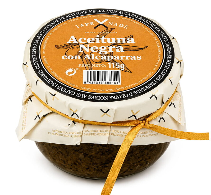 Zwarte olijven tapenade met kappertjes (Per 12 stuks)