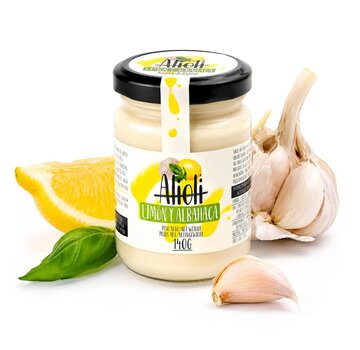Alioli met citroen en basilicum (Per 6 stuks)