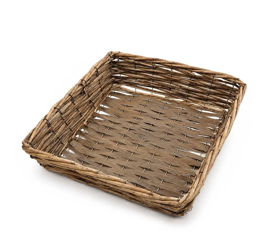 Mand met ijzeren fram vierkant 32cm (Per 10 stuks)