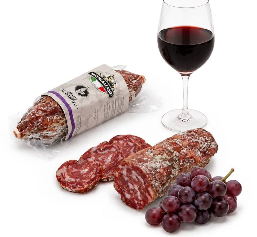 Salami met Barolo wijn vacuum verpakt (Per 5 stuks)