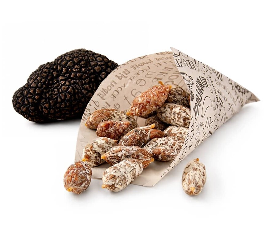 Gedroogde mini worstjes zwarte truffel