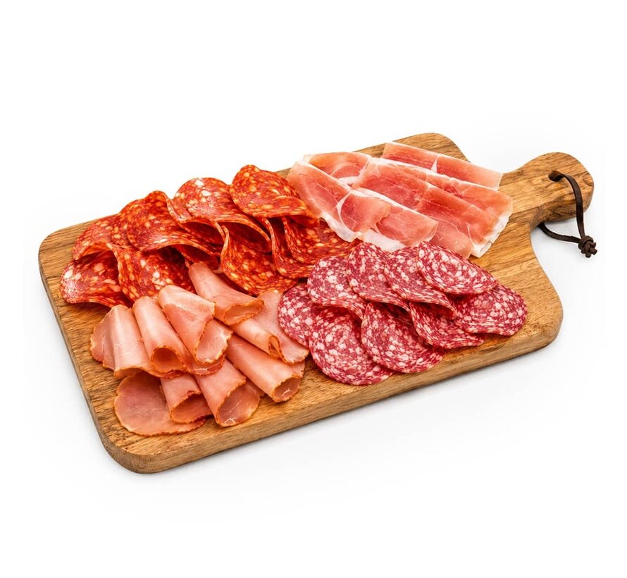 Gesneden tapas mix met ham, chorizo, salchichon en lomo (Per 6 stuks)