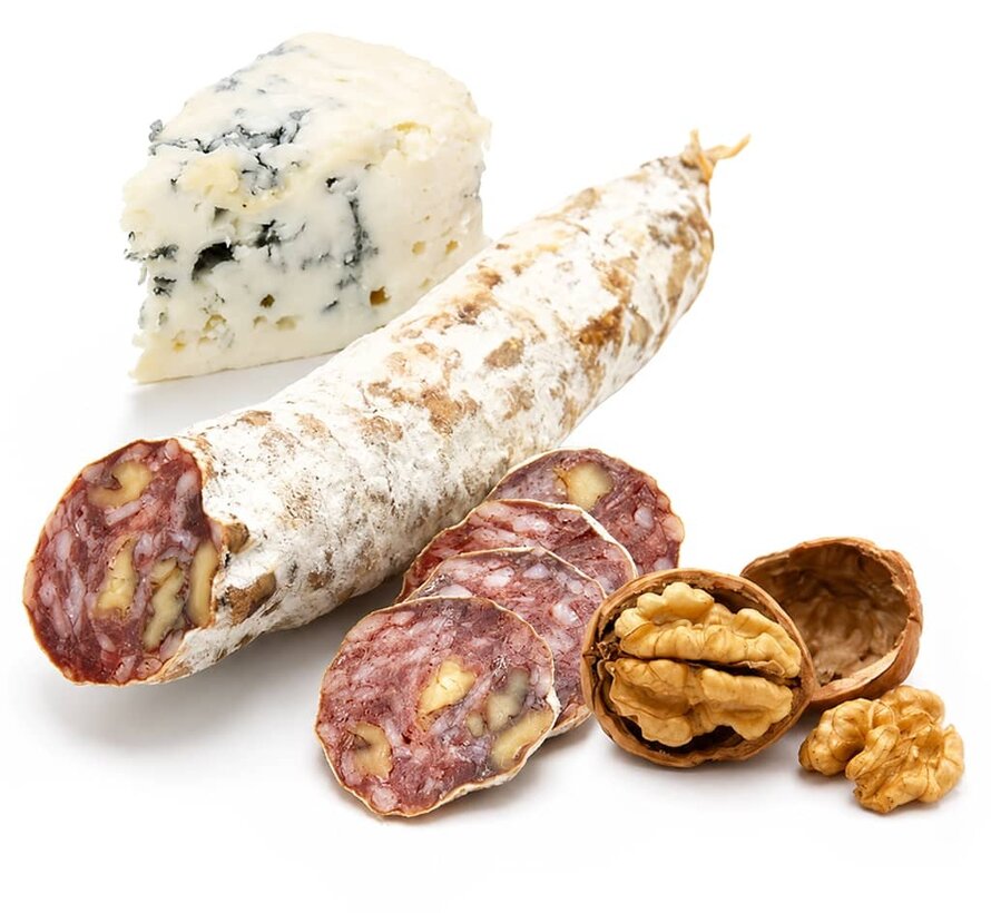 Gedroogde worst met roquefort en walnoot (Per 6 stuks)