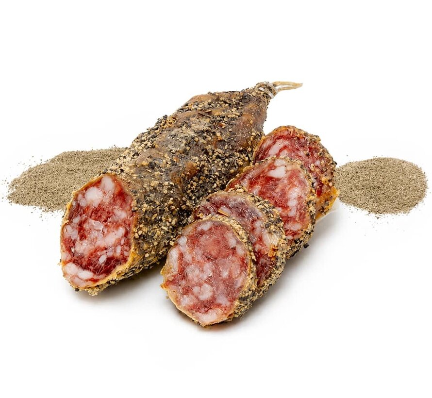 Gedroogde worst omhuld met peper (Per 6 stuks)