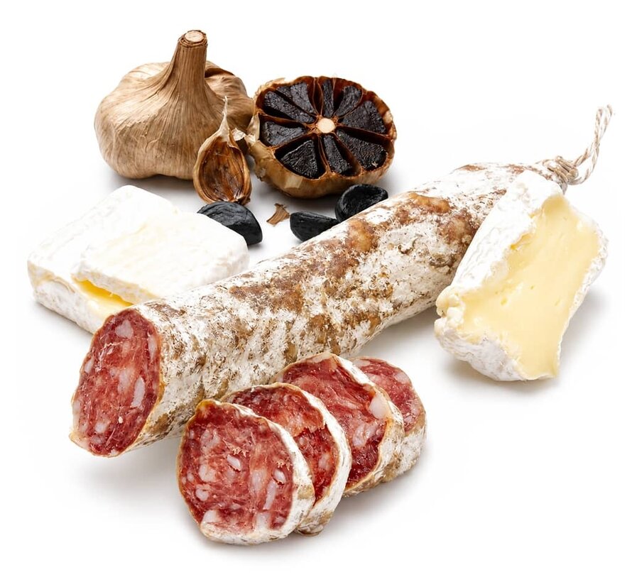Droge worst met Brie en zwarte knoflook (Per 6 stuks)