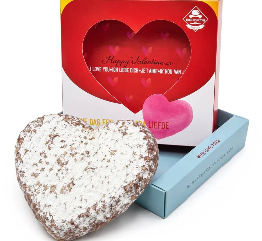 Valentijn Saucisson inclusief cadeaudoos (Per 5 stuks)