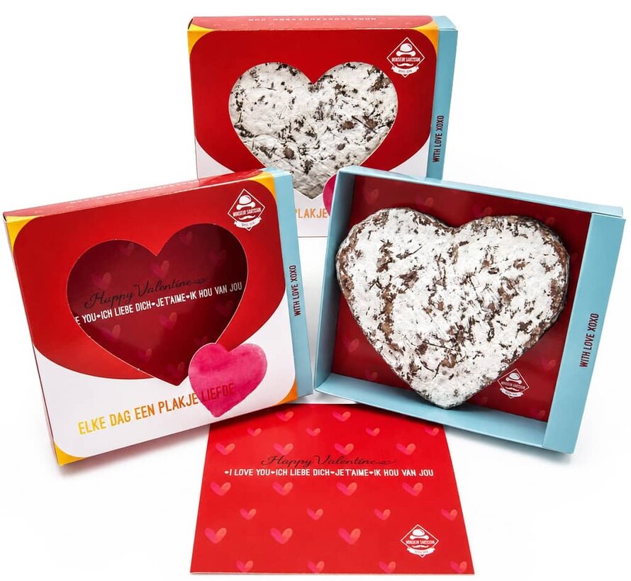 Valentijn Saucisson inclusief cadeaudoos (Per 5 stuks)