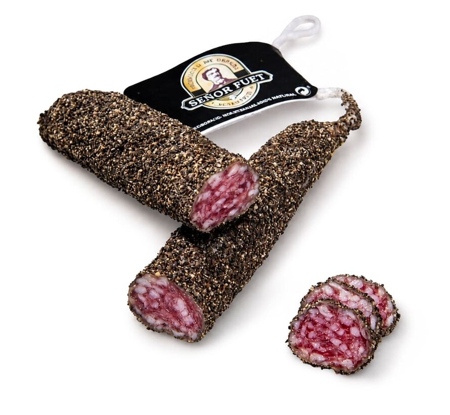 Spaanse gedroogde worst met peper omhuld (Per 5 stuks)