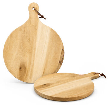 Borrelplank Old Look rond  met handgreep (Per 3 stuks)