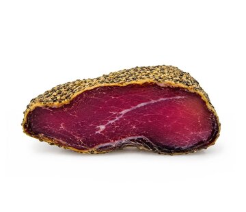 Droge halve ham omhuld met zwarte peper (Per stuk)