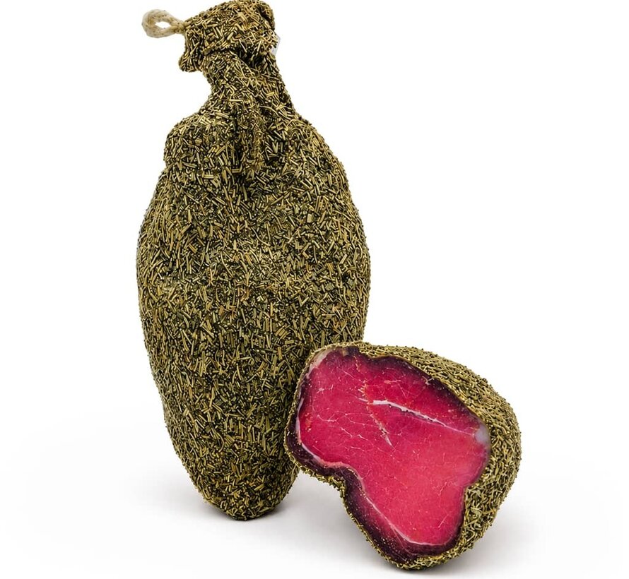 Gedroogde Spaanse ham omhuld met provencaalse kruiden (Per stuk)