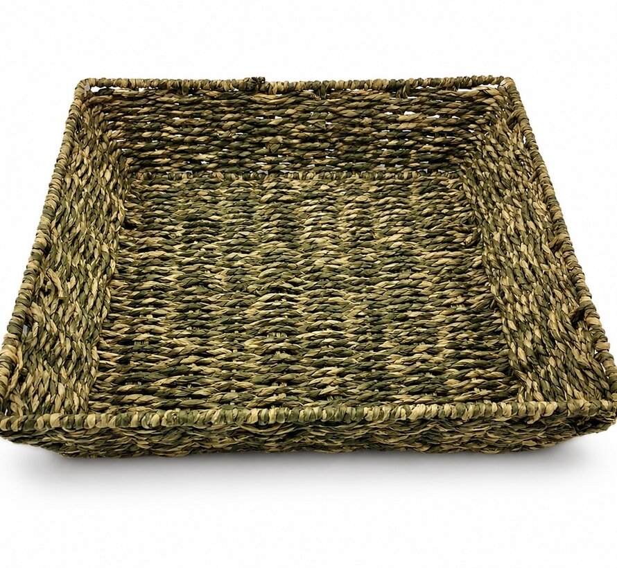 Mand met ijzeren fram vierkant 32cm (Per 10 stuks)
