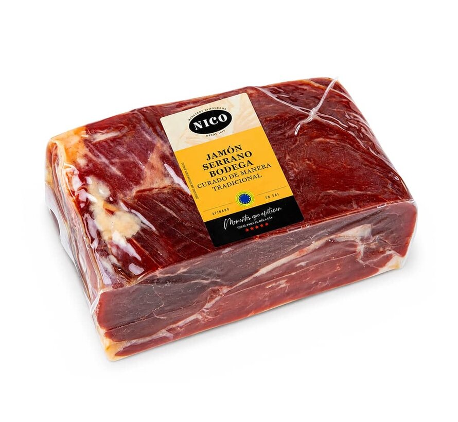 Spaanse Serrano ham in blok (+/-2,5 kg) (Per stuk)