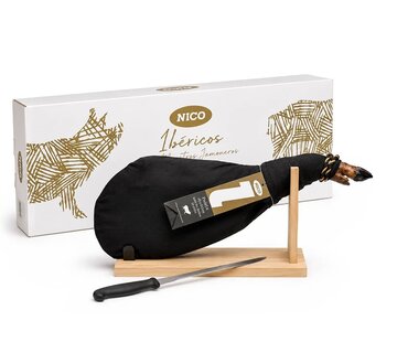 Jamón de Cebo Ibérico (Paleta) met Standaard en mes (Per stuk)