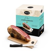 Mini Serranoham 1 kilo met Standaard en mes (Per stuk)