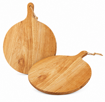 Borrelplank Old Look rond  met handgreep (Per 6 stuks)