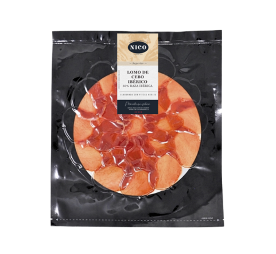 Lomo (varkenshaas) Cebo Ibérico bord 80g.