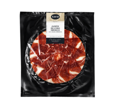 Ham Cebo Ibérico 50% bord 80g.