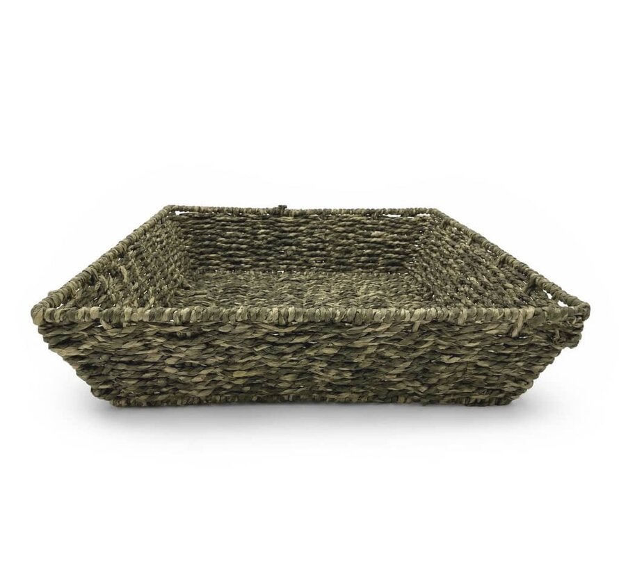 Mand met ijzeren fram vierkant 32cm (Per 10 stuks)