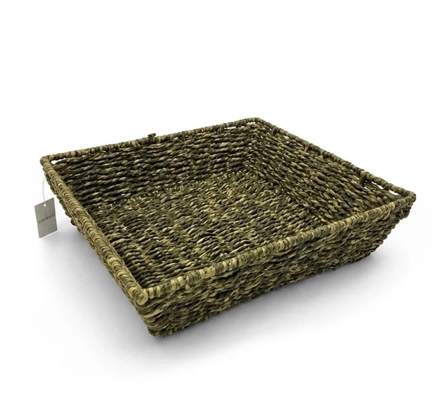 Mand met ijzeren fram vierkant 32cm (Per 10 stuks)