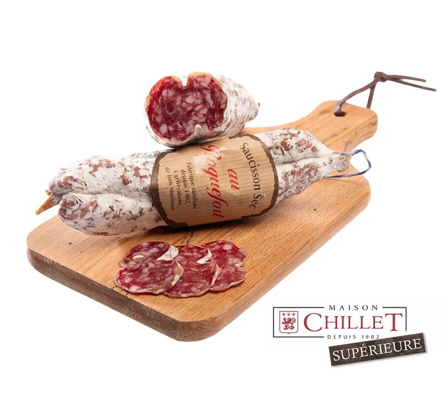 Franse droge worst met Roquefort 200 gram (Per 5 stuks)