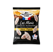 Mini droge worstjes naturel 75gram snackzakjes Montagne Noire (per 15 stuks)