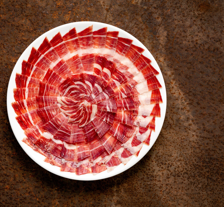 Ham Cebo Ibérico 50% bord 80g.