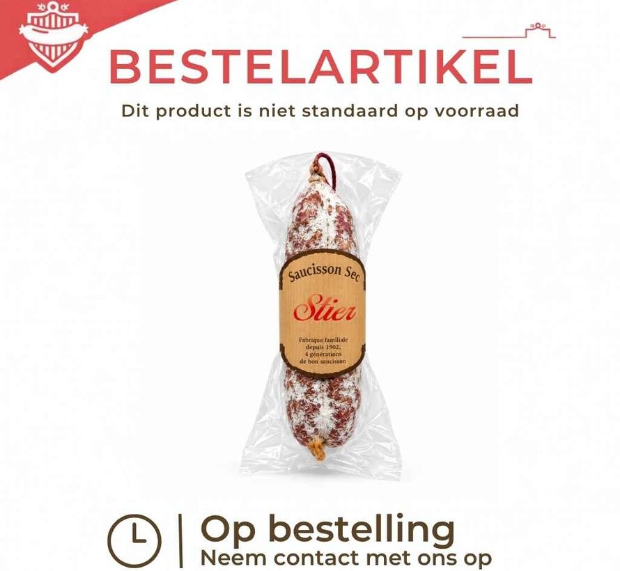 Franse worst met Stier 200g - Flowpack (Per 5 stuks)