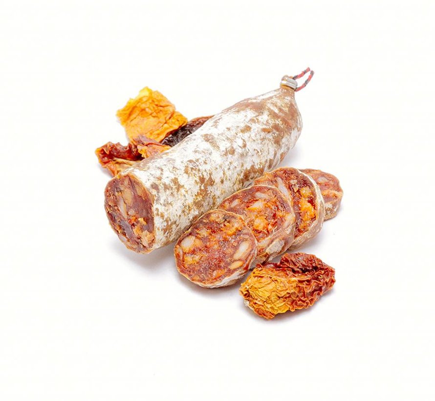 Gedroogde worst met zongedroogde tomaat  (Per 6 stuks)