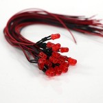 5mm Pre Wired Led Colored Diffused Red