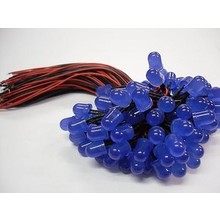5mm Pre Wired Led Colored Diffused Blue