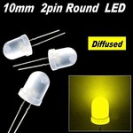 10mm Round Led White Diffused Warm White