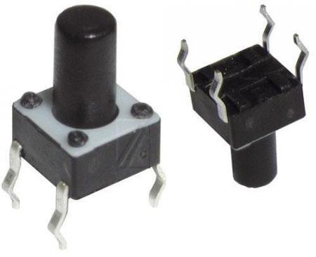 Vuil verticaal trog Mini Drukschakelaar 6x6x5 - PCF Electronics